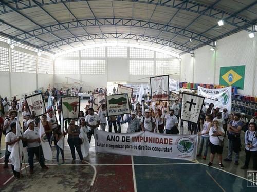 In Regencia, Espirito Santo (ES) waiting to begin the 6-day march Photo Credit: Lucas Bois (Jornalistas Livres)